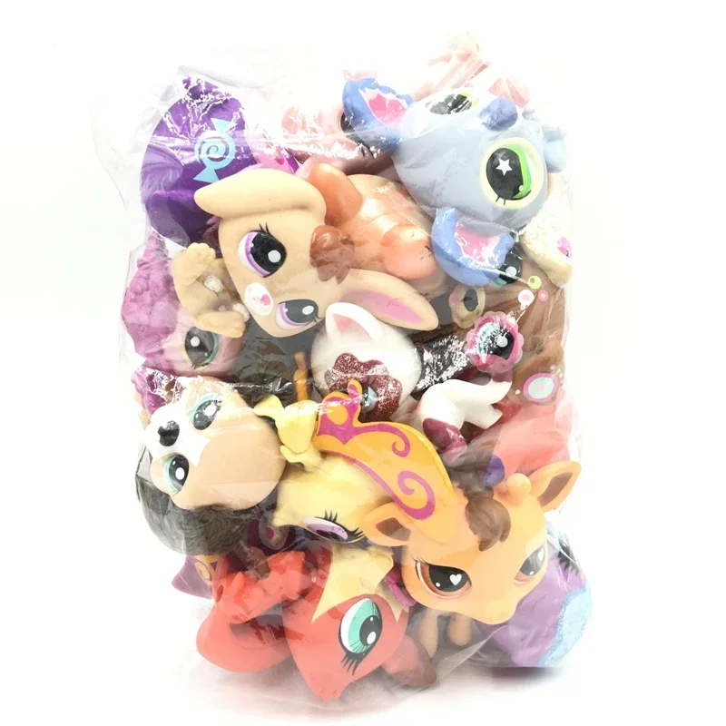 Raro mascota 10 unids/lote mascota lps juguete lindo soportes gato perro figura Original rara Bobble cabeza juguete gatito Collie Spaniel