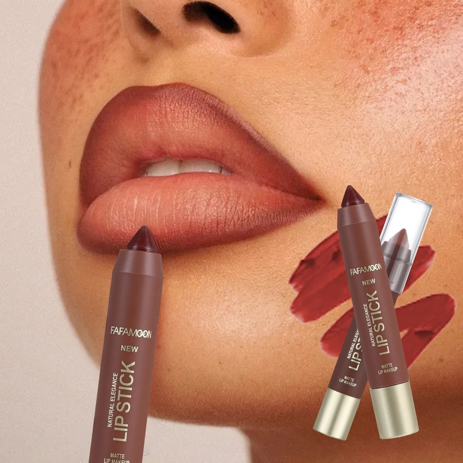 Matte Naakt Lip Liner Waterdicht Niet-plakkerig Zacht Mat Lipkrijt Gemakkelijk te dragen Contouring Lipliner Overzicht Tint Potlood Cosmetisch