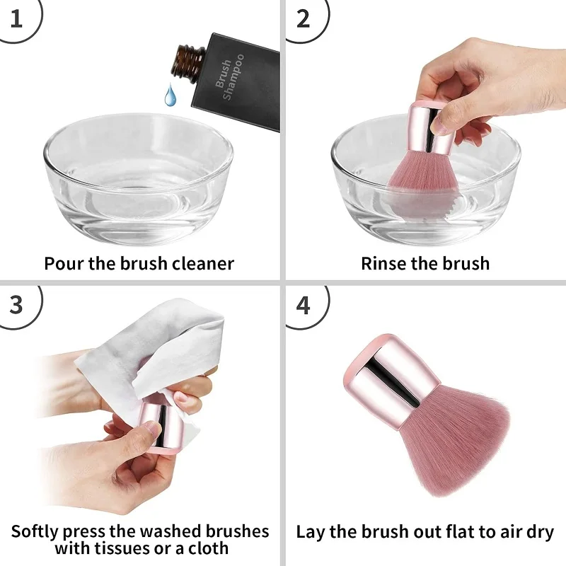 1 Stück Professioneller Nagelkunst-Pilzbürste, Runde Bürste für Farbgel, Staubreinigung, Make-up-Bürste, Maniküre-Zubehör, Werkzeuge – Detail 5