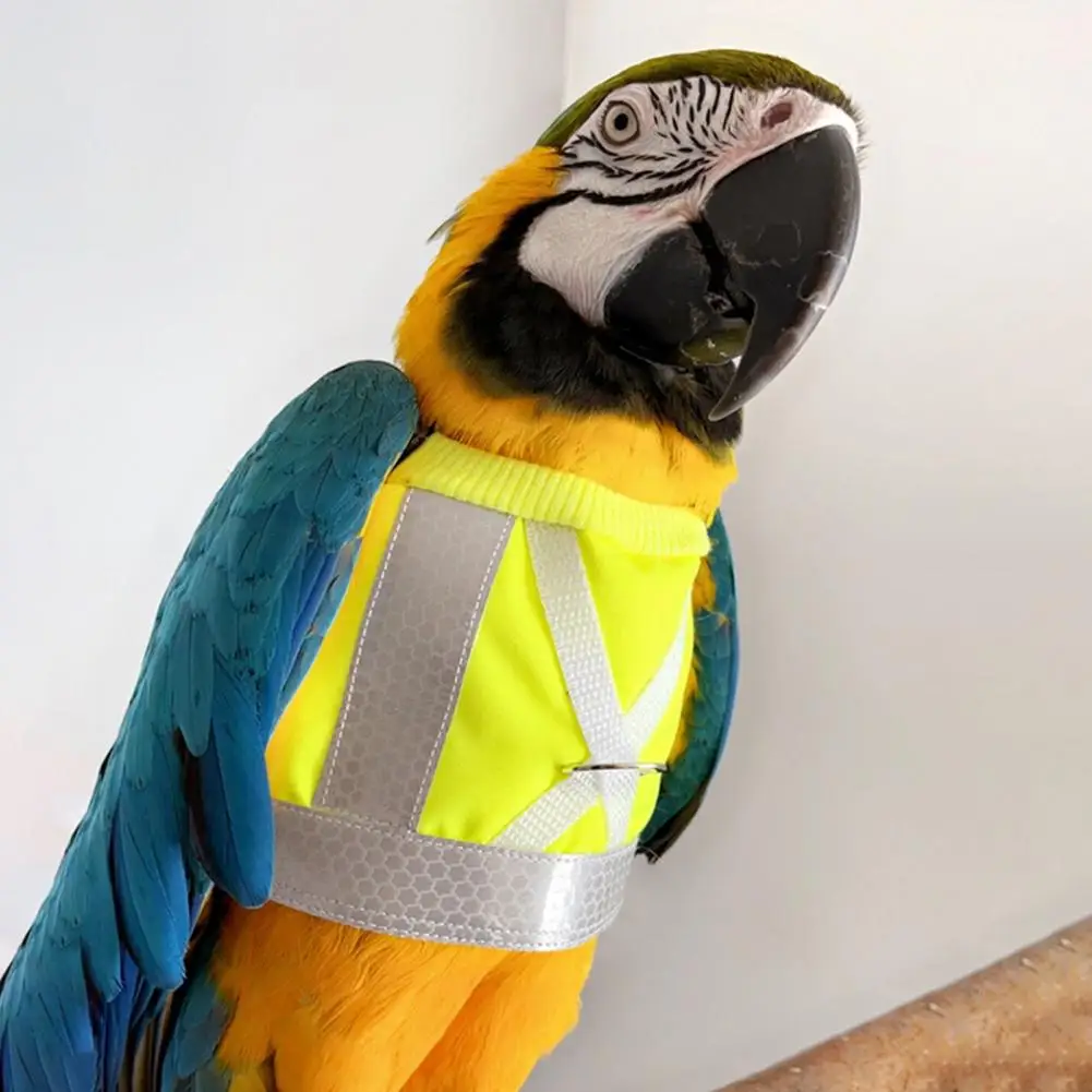 Rompi reflektif untuk burung burung reflektif penerbangan Harness Set rompi untuk Parrot luar ruangan terbang setelan dengan tali untuk Cockatiels