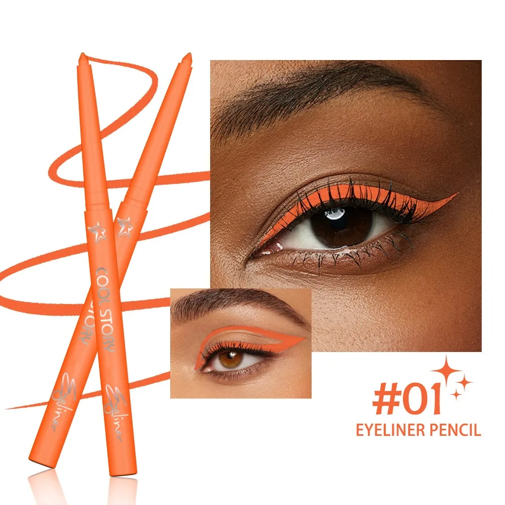 Lápis de Olhos UV Glow, Cor Vibrante, À Prova D'Água, Longa Duração para Arte Facial e Corporal, Maquiagem para Festas e Festivais, Hipoalergênico, Fácil de Remover