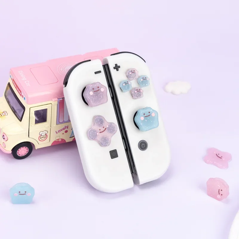 Pokemon Ditto Silicone Case for Nintendo Switch Joy-con Oled Kawaii Anime Stick Grip Cap Joystick Cover Button Thumbstick Case