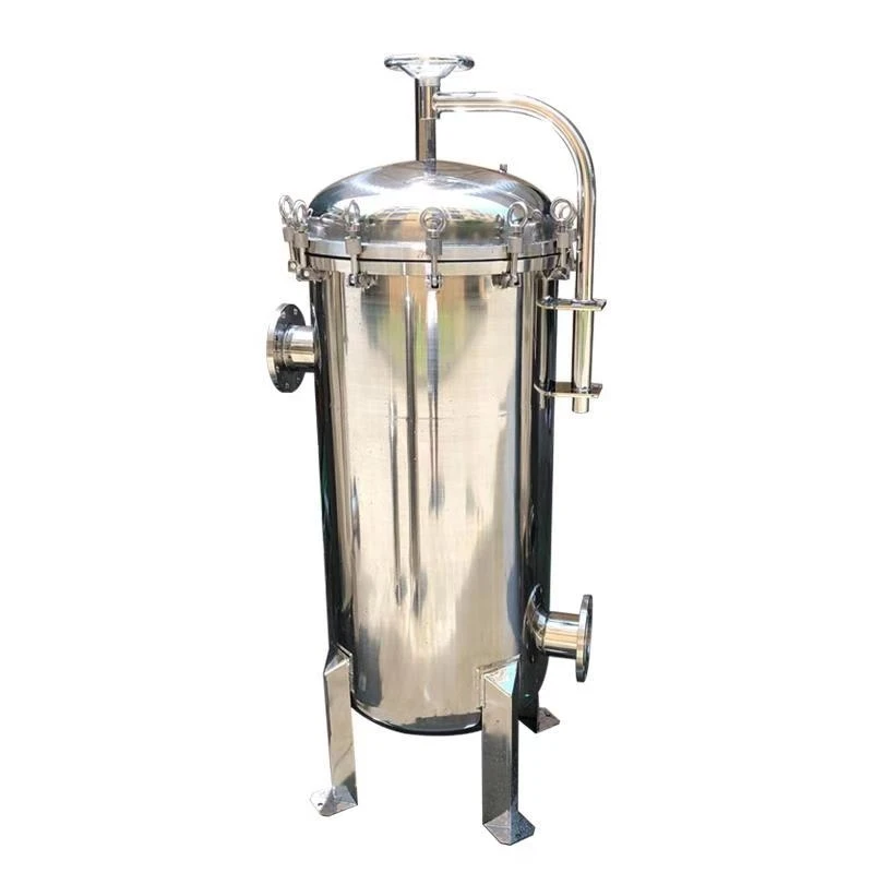 Water Wine Juice Honey Stainless Steel Filtration Machine Multi Cartridge SS304 316L Housing Vertical Style Manual Filter