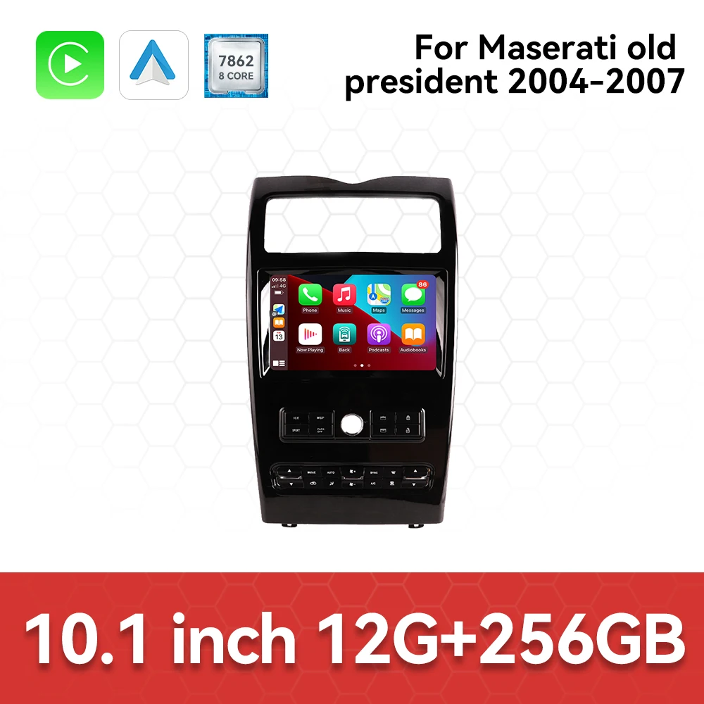 شاشة راديو السيارة لمازيراتي الرئيس القديم 2004-2007 أندرويد نظام تحديد المواقع السيارات الوسائط المتعددة راديو تلقائي ستيريو استقبال رئيس وحدة #6