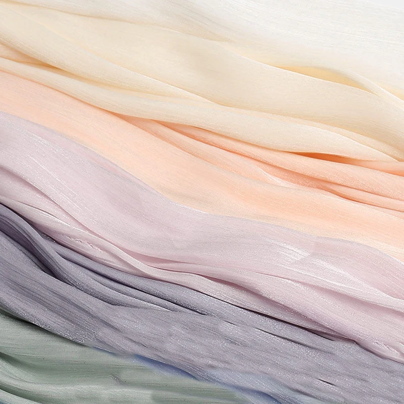 Weicher Glänzender Plissierter Organza-Stoff zum Nähen von Prinzessinnenkleidern, Bühnenkostümen, Hintergrund-Dekorationen und Handgemachten DIY-Stoffen