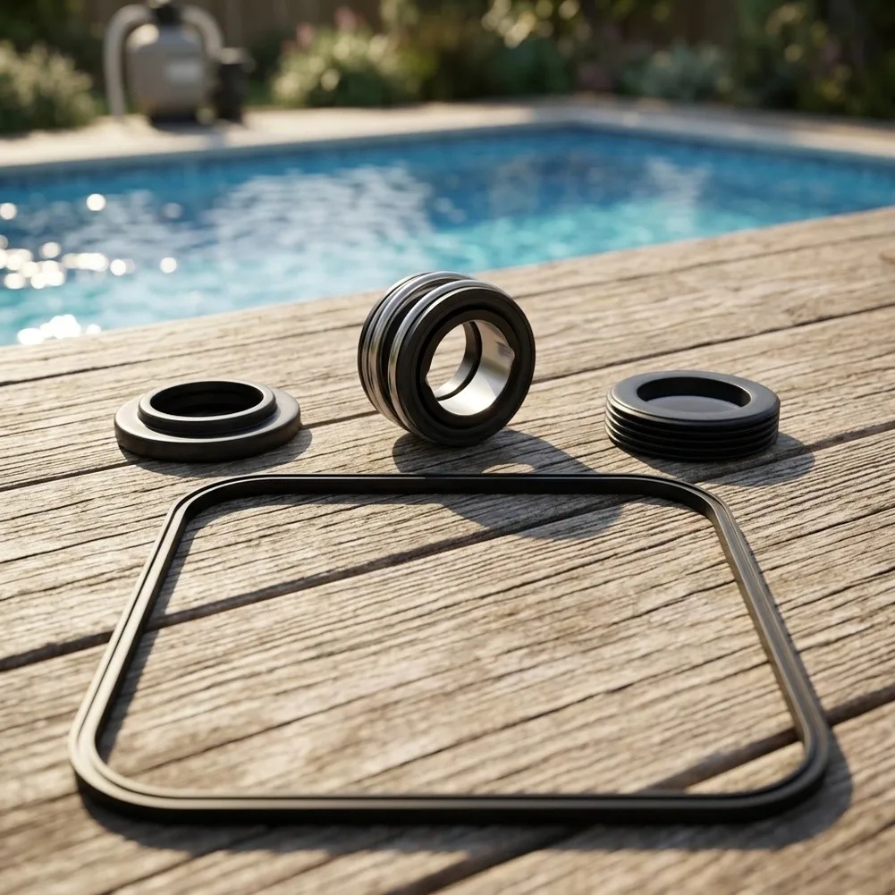SP2600 Seal Kit Replacement For for Pool Pumps 1/3 Set Black Plastic 16.2 x 11 x 5 cm Built For for Harsh Pool Environment Use