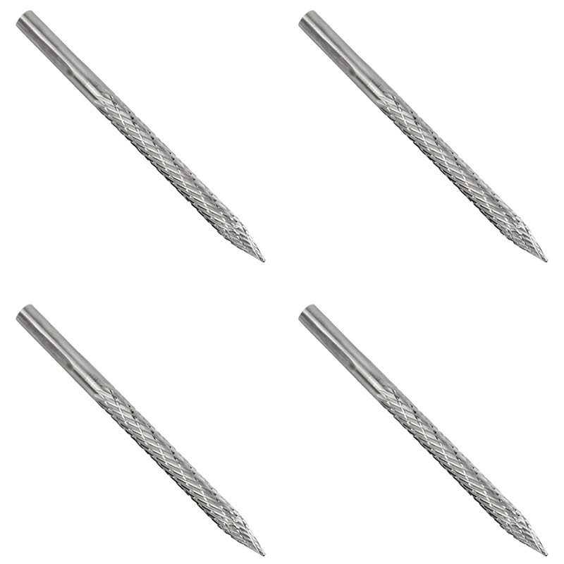 GTBL 4Pcs 3/16In 4.5Mm High Carbide Steel Burr Bits Tire Reamers Carbide Cutters Rotary Files Reamers Wire Cutter Tire