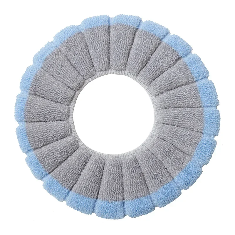 Winter Warm Toilet Seat Cover Mat Bathroom Toilet Pad Cushion with Handle Thicker Soft Washable Closestool Warmer Accessories