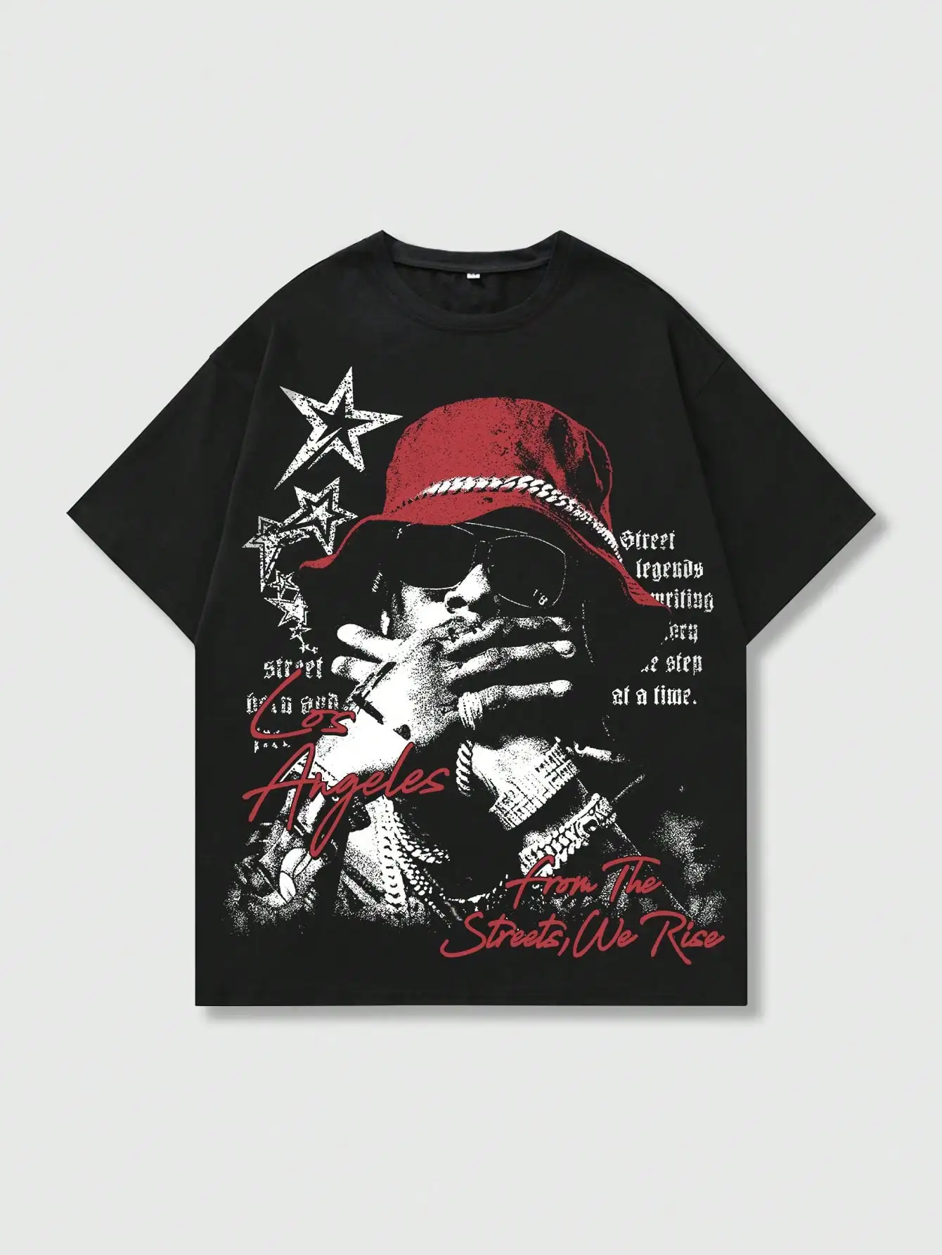 

ROMWE MEN Street Life Men's Printed Short Sleeve T-Shirt, Suitable For Spring And Summer