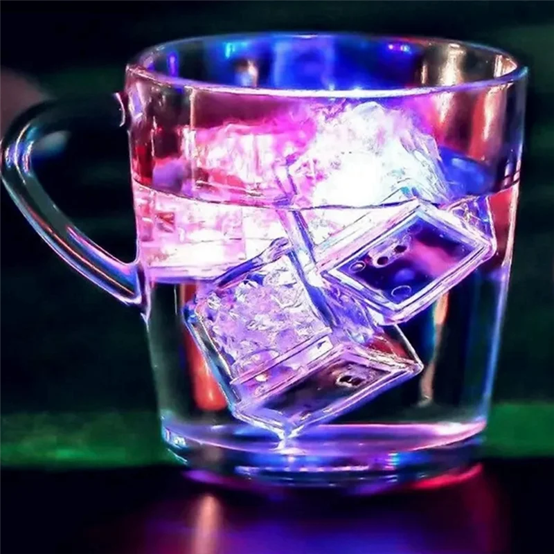 

【Flash Sale】Multi-Color Flashing LED Ice Cubes, Waterproof Glow Lights For Nighttime Bar, Club, And Partydrink Decorations