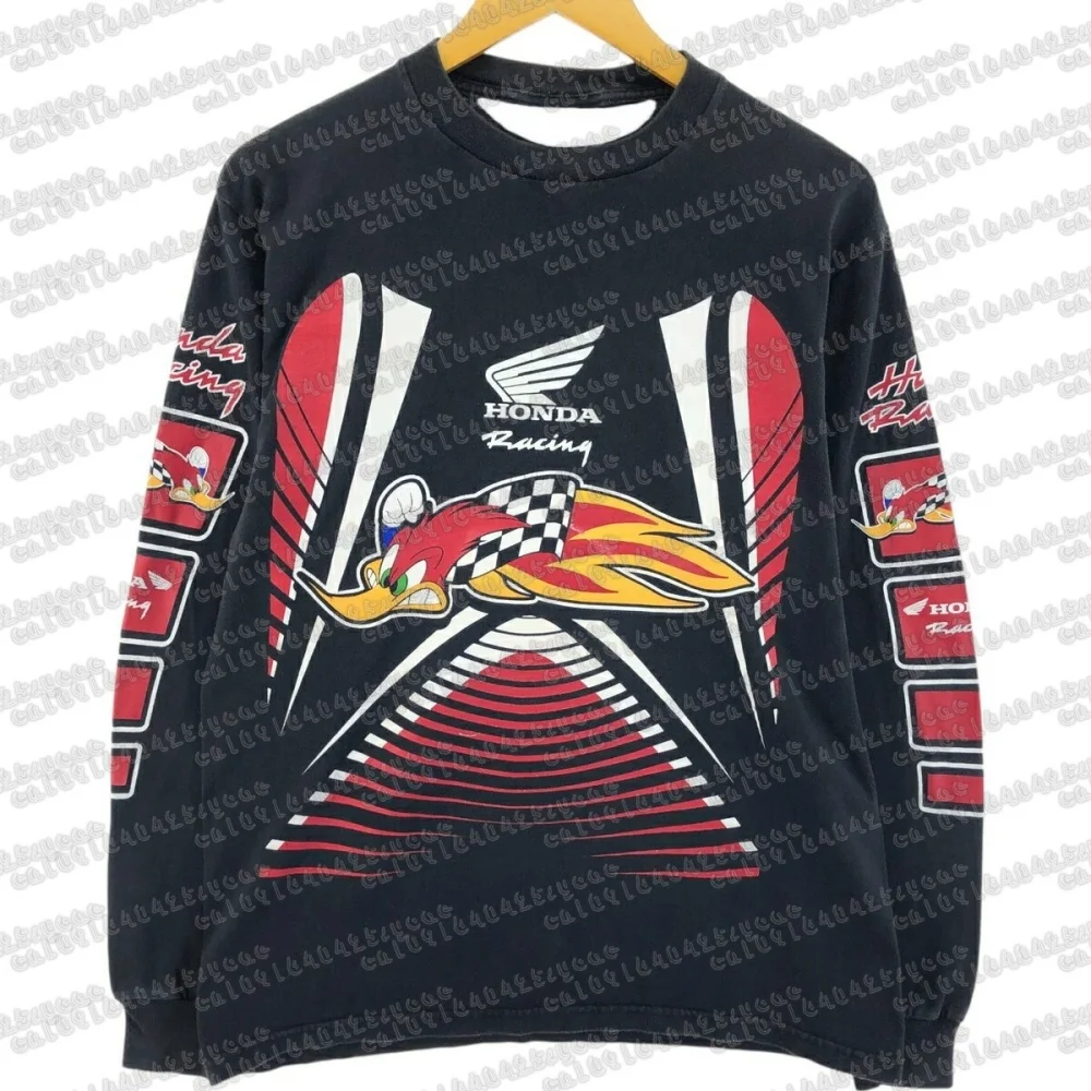 

Honda Team Racing винтажный мотоспортивный трикотаж для мотокросса Moto Dirt Bike с длинным рукавом Y2K Быстросохнущие мужские повседневные футболки для мотоциклов