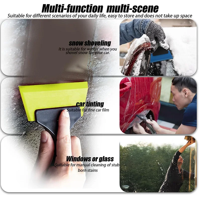 1/3 Pcs Small Squeegee for Car Window Cleaning 5 Inch Window Tint Squeegee with Non Slip Handle Silicone Wiper Tinting Tools image 4