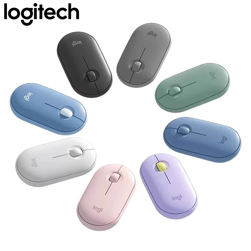 Logitech M350 2.4G/BT Mouse Nirkabel Senyap Mode Ganda Ultraringan Ergonomis Ramping untuk PC Mac Kantor Artefak Kantor Perjalanan