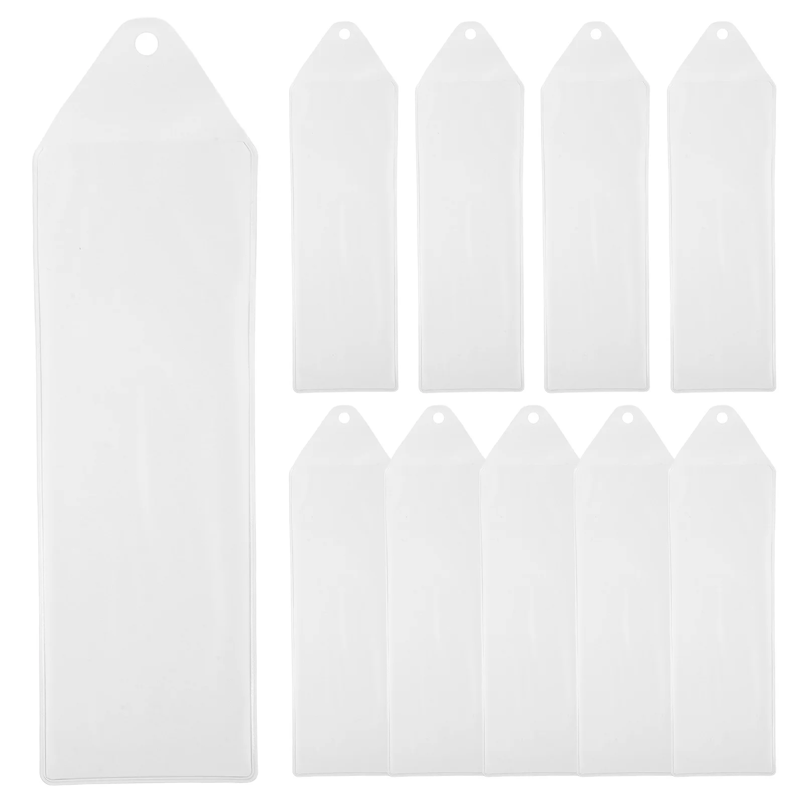 

10Pcs Bookmark Wrapping Covers Clear PVC Lightweight Portable Reading Accessories Display Organizer Bookmark Sleeve