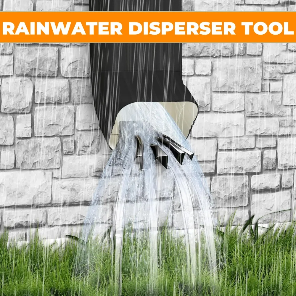 Pengalih Downspout Talang Tahan Karat Talang Downspout Memperpanjang Alat Dispersal Air Hujan untuk Rumah Rumput Rumah Pertanian Halaman Belakang