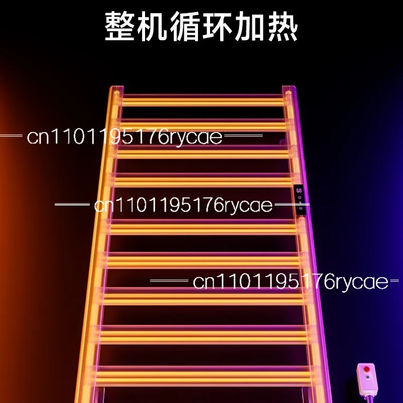 Electric towel rack, household bathroom electric heating space aluminum towel rack towel bar