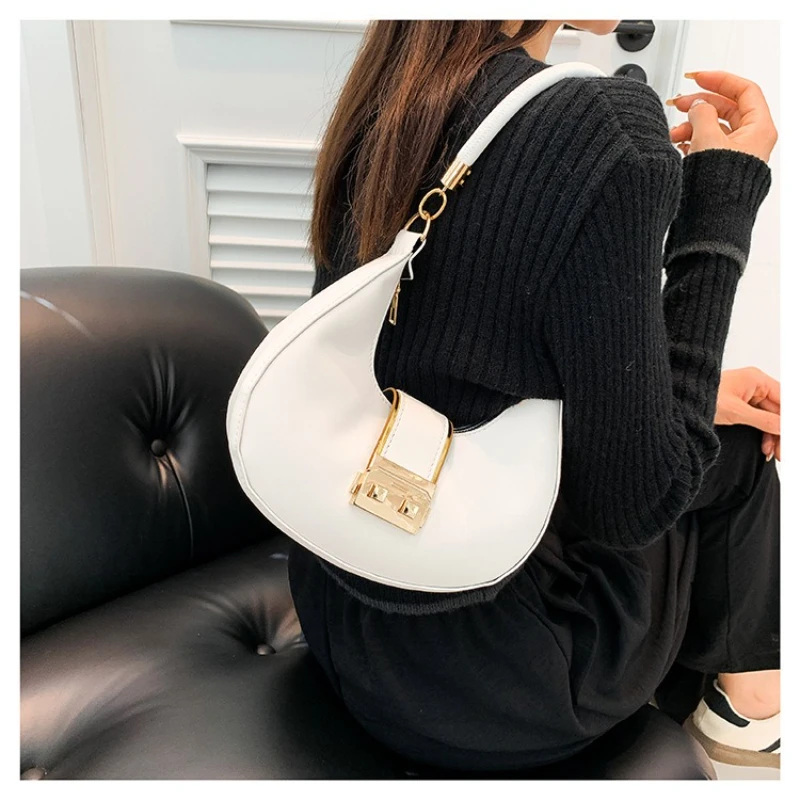 

Minimalist Stylish Underarm Women's Bag 2025 New Niche Design Cross-border Bestseller Commuting Versatile Shoulder Crescent Bag