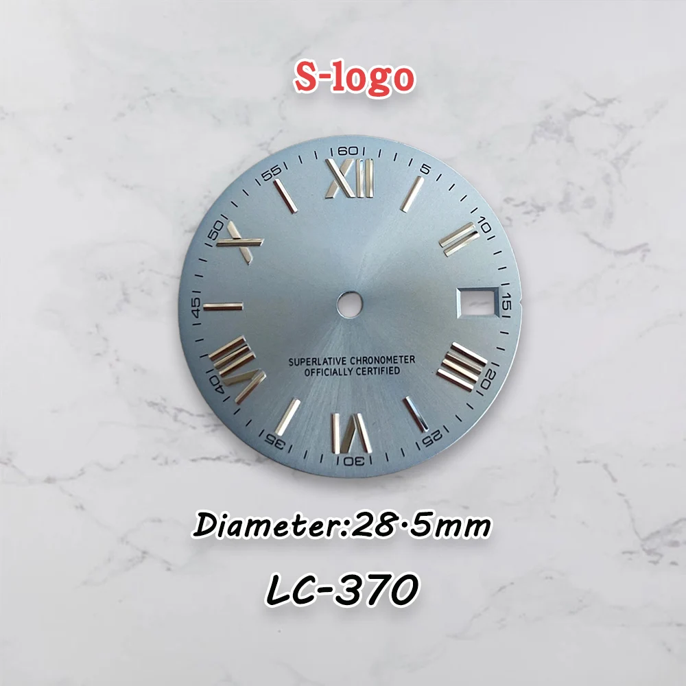 28.5mm High Quality NH35 Dial Roman numeral Dial S Logo Dial Fit NH35/NH36 Movement NH35 Modification Accessories