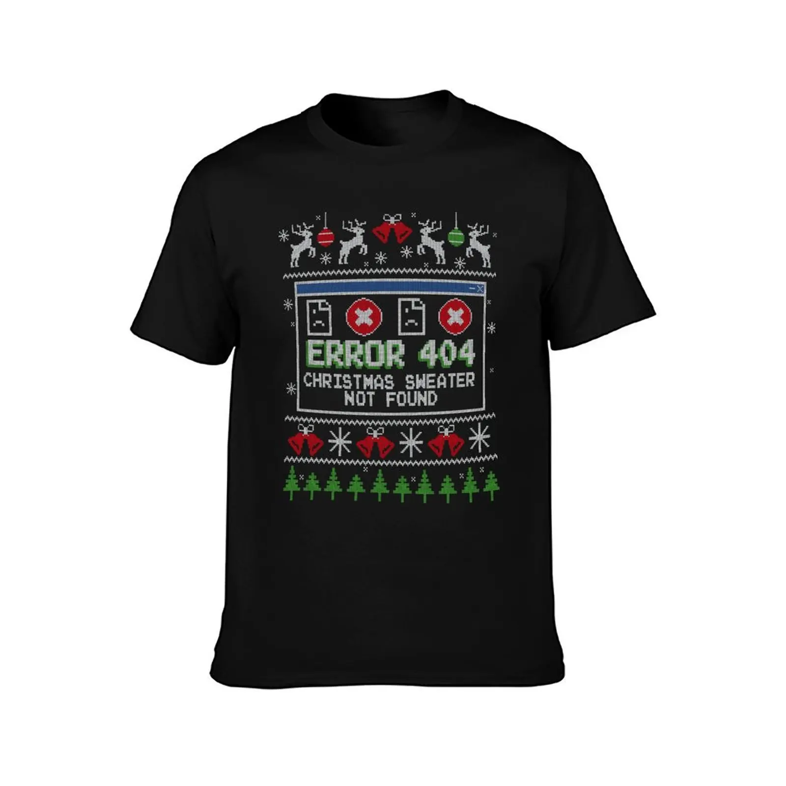 Error 404 Christmas Sweater Not Found Ugly Christmas Jumper Knitted T-Shirt t shirts with prints T-Shirt
