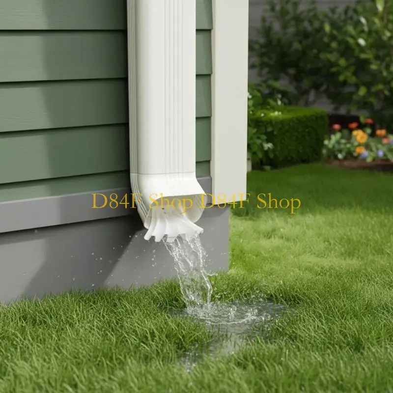 D84F Downspout Extension Pipe for Rainwater Dispersal - twin Size Fit 3x4 & 3x2 Downspout, Anti-Clog Design & Tool-release