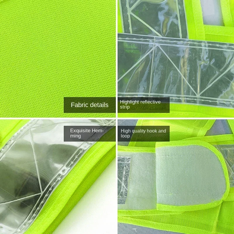 Reflective Safety Vests High Visibility Reflective Strap Security Traffic Warning Vest Night Working Running Cycling Vest Jacket