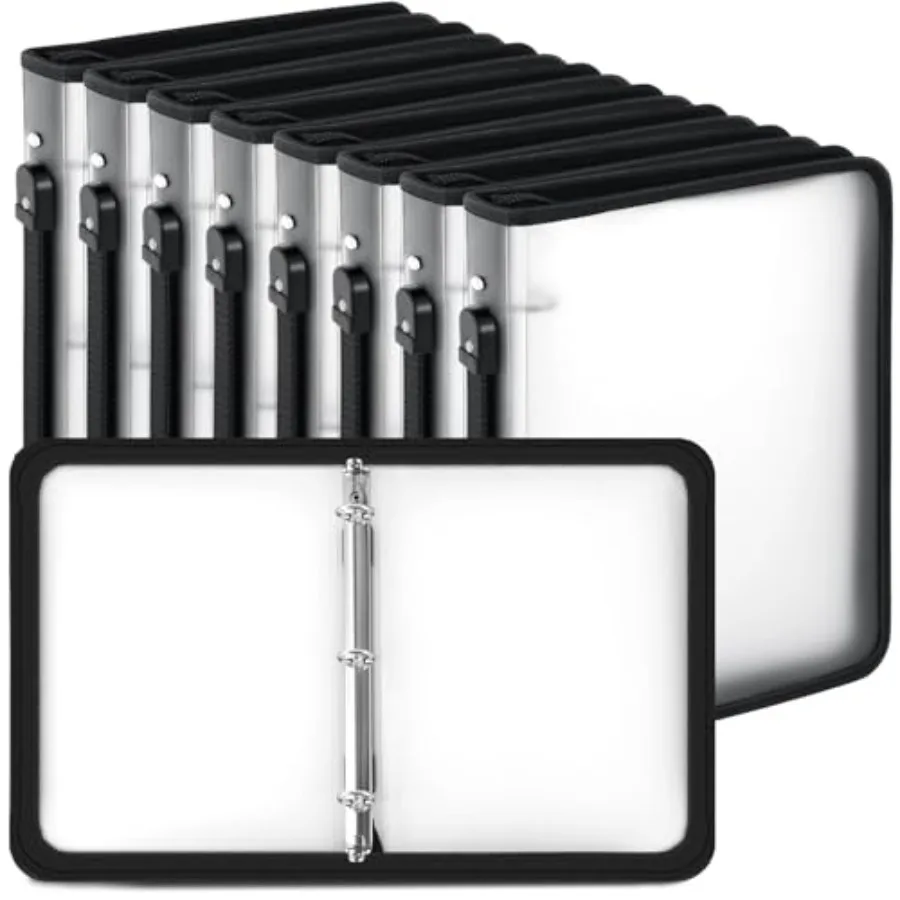 

Pcs Plastic Zipper Binders with 3 Ring Zipper Binder Refillable File Organizer Planner for Projects Assignments Memos School Wo
