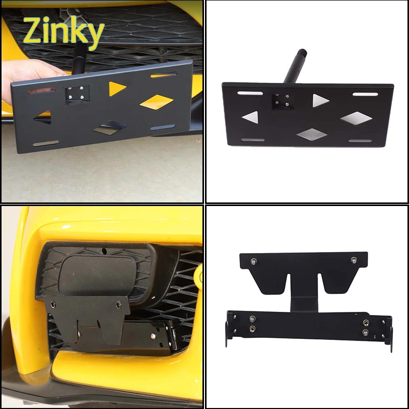 

For Toyota Supra MK5 A90 2019+ Aluminum Front License Plate Side Trailer License Plate Rack Without Punching License Plate Rack