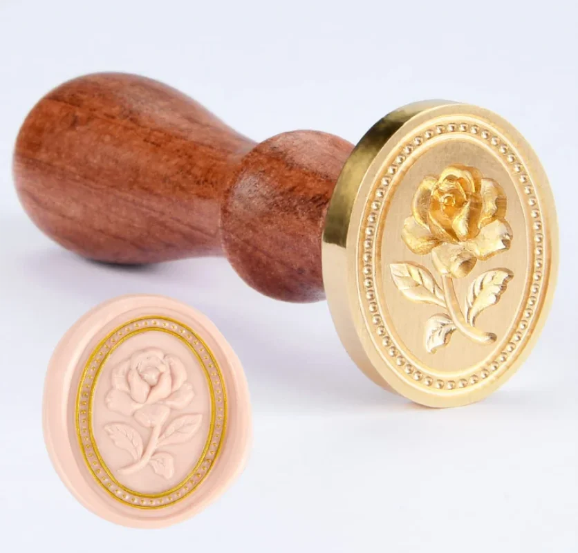 3D Embossed Honey Bees Wax Seal Stamp Brass Head with Wooden Handle Make Wax Seals for Wedding Invitations/Envelopes/Gift Wrap