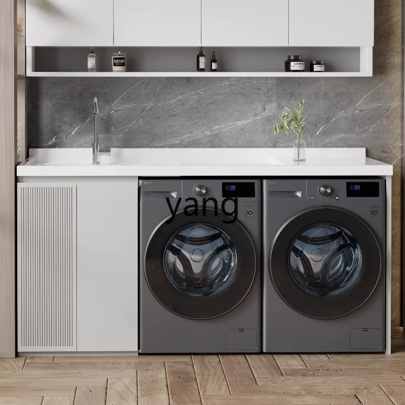 

YHM Washing Machine Integrated Cabinet Balcony Combination Companion Quartz Stone