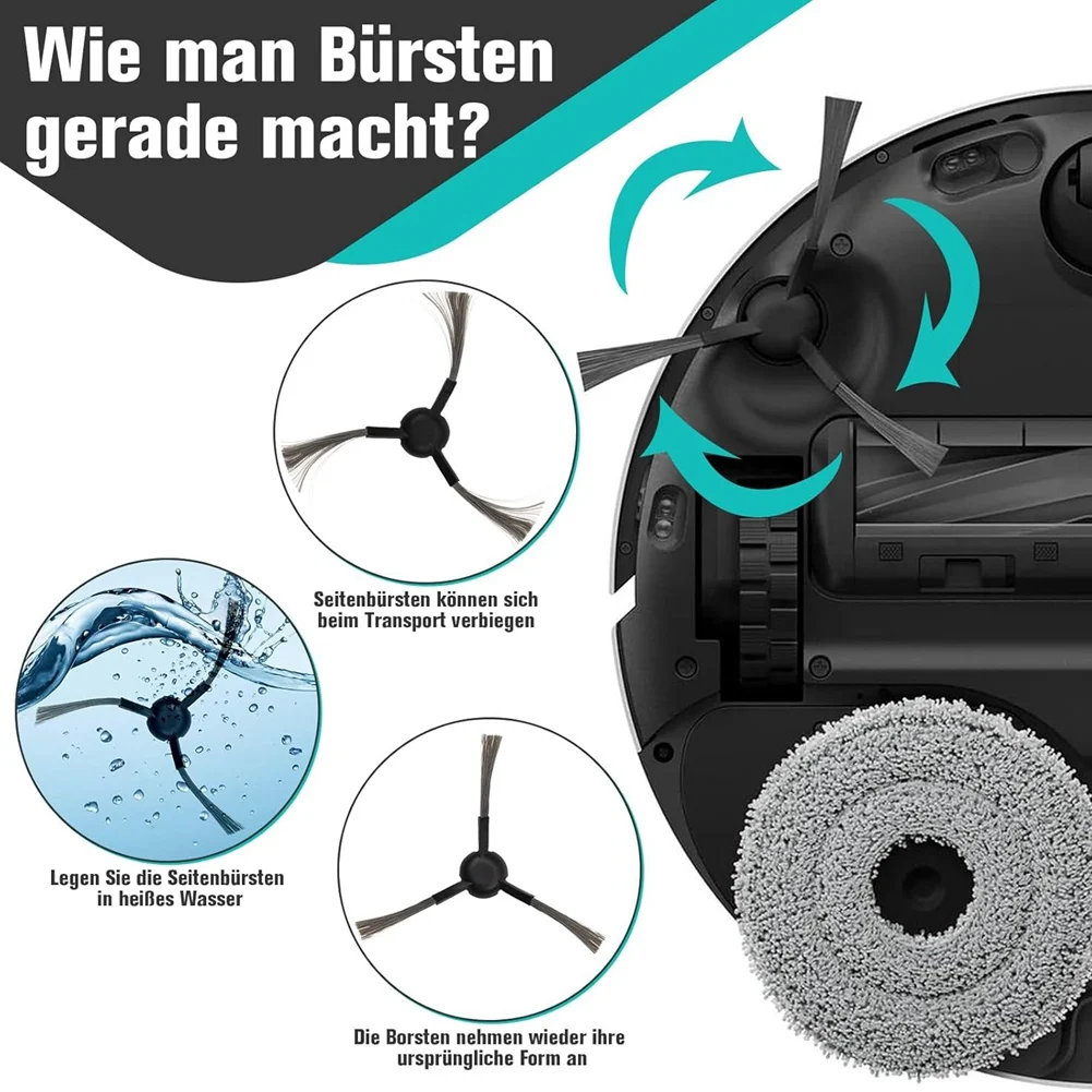 【NOUVEAU A39M】 Pour Dreame L10s Ultra Gen 2/L10s Pro Ultra Heat/Mova E30 Ultra/X30 Ultra Brosse principale, brosse latérale, fil