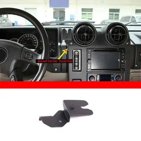 2003-2007 Hummer H2 블랙 자동차 모델 자동차 마이크 핸드 헬드 워키 토키 마이크 장착 브래킷 자동차 인테리어 액세서리