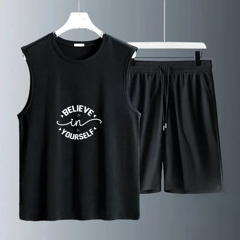 

2025 Casual Thin Men Set Fabric Perfect Summer In style print with Vest Lightweight Comfortable Daily Wear Breathable Outfits