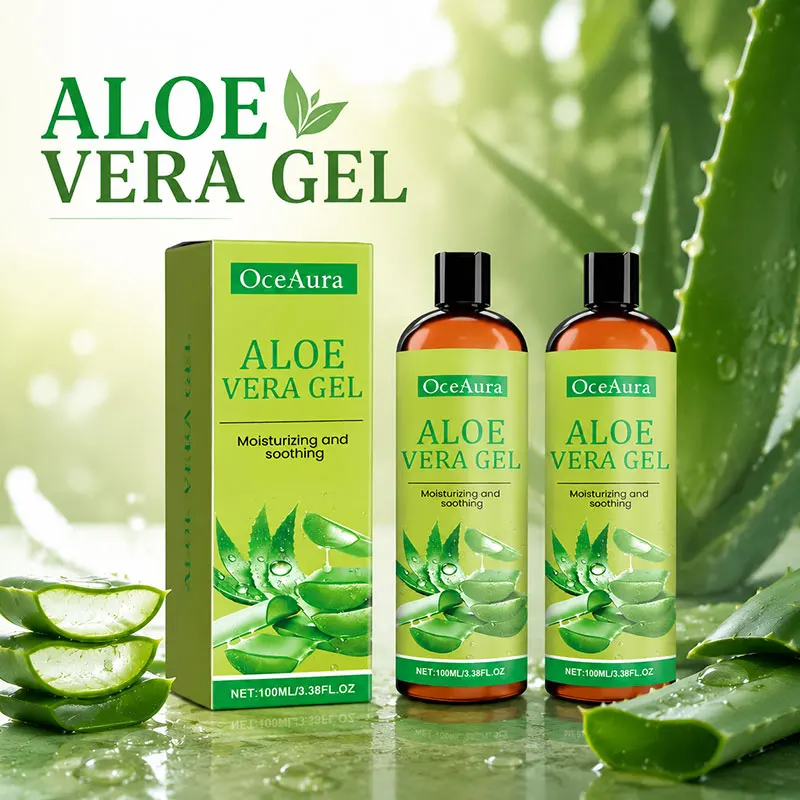 Natural Aloe Vera Gel Sunburn Repairing Treatment,Moisturizing Nourishing Hydrating Face Cream Skin Care Face Body Cream
