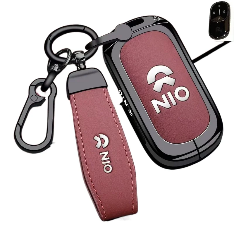 

Key Fob Cover for NIO ES8/ET5T/ET7/ET9/EC6/ES6/EC7/ES7, Heavy Duty Metal Case Shell with Keychain, Anti-Drop & Scratch Proof