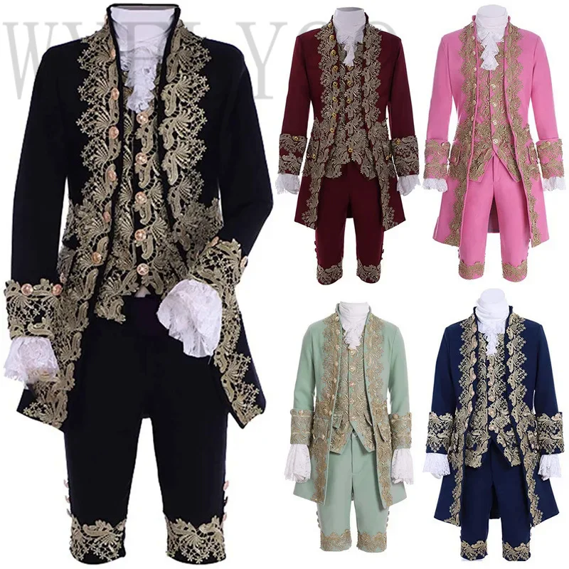 

18th Century Victorian Gentleman Elegant Costume Aristocrat Cosplay Medieval Royal Men Court Costume Victorian Men's Outfit