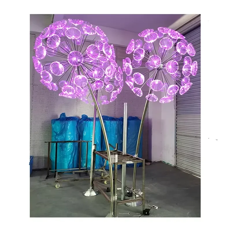 2021 New Fiber Optic Flowers Dandelion Decoration Led String Lights