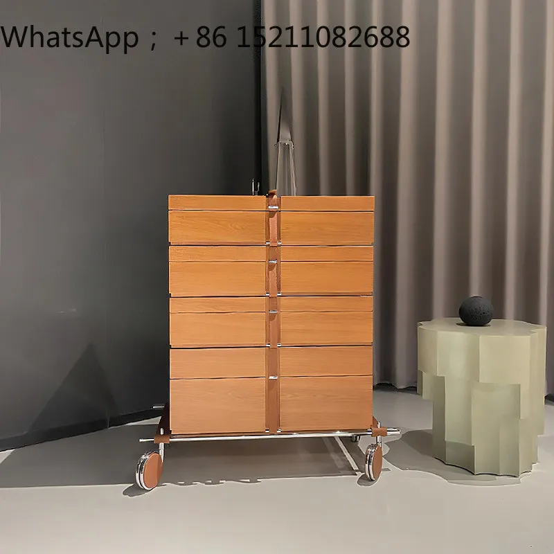 LLY Light Luxury Solid Wood Drawer Cabinet Villa Mansion Living Room Premium Locker Home Jewelry Cabinet
