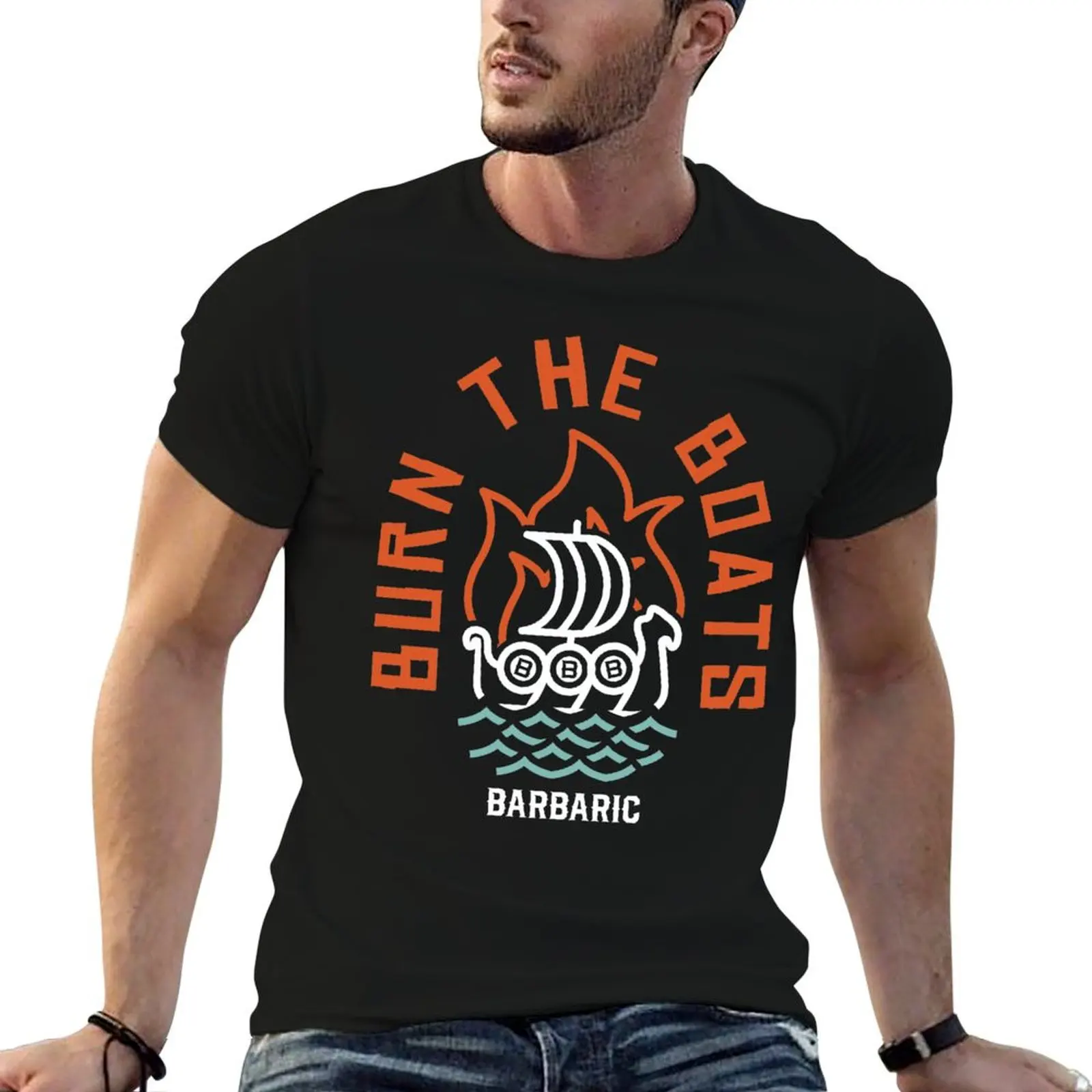 Burn The Boats T-Shirt Tough Fabric Work Tee