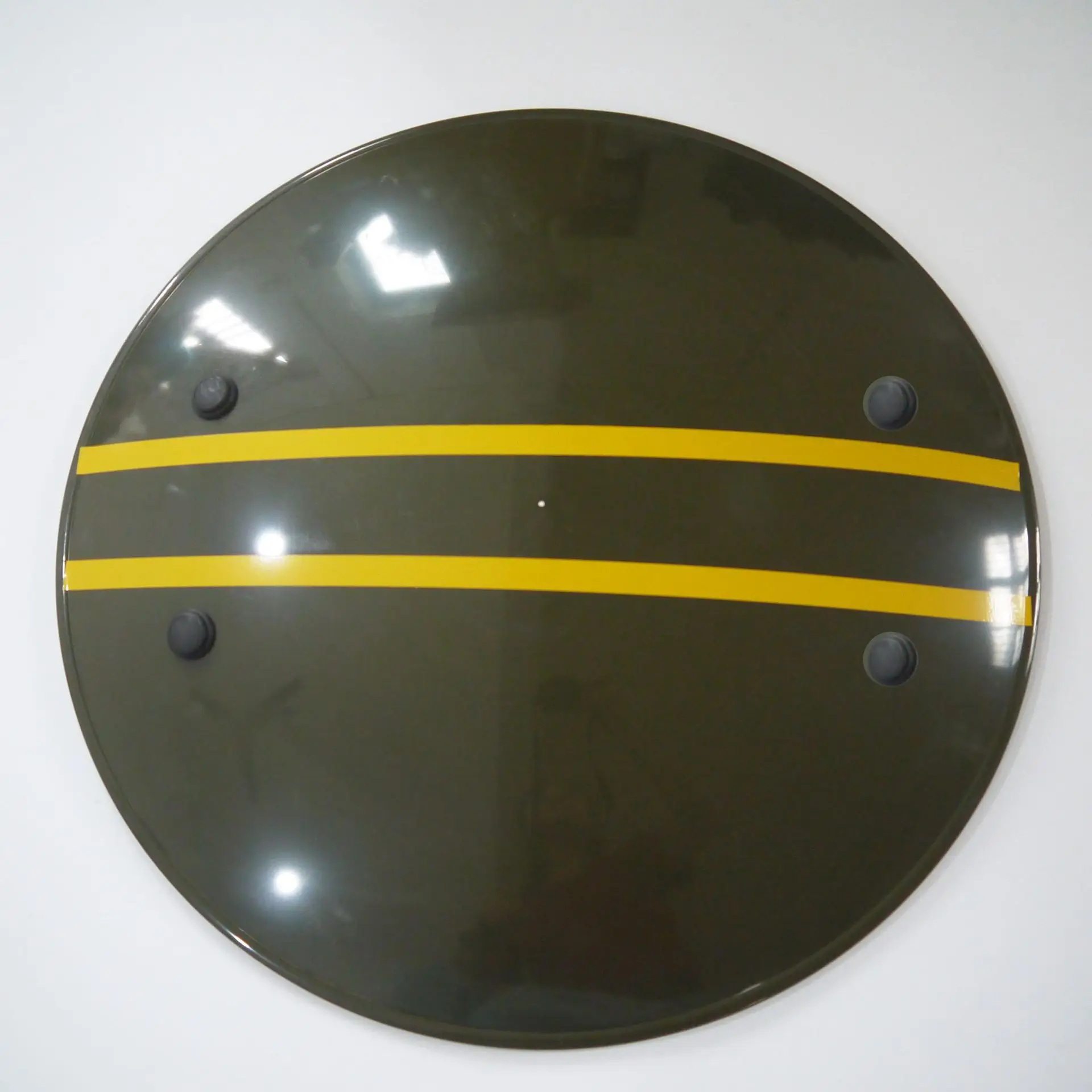 500*500MM PC Black Round Shield Black Green PC Vandal Shield Shield Security Equipment Handheld Security Equipment