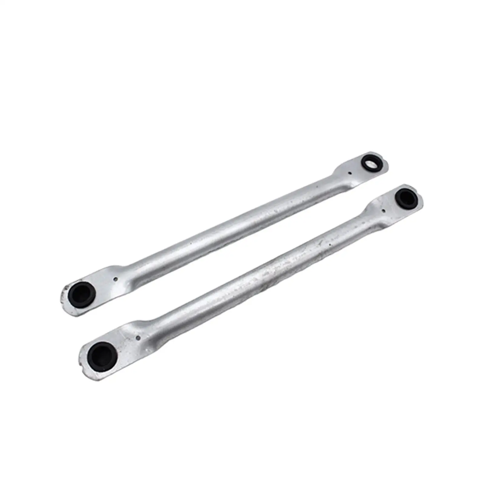 Front Placement Windscreen Wiper Link Linkage Rods Pack Silver Metal for Fiat Doblo 2002 to 2018 Models