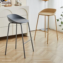 Plastic Bar Chair Postage Modern Style Iron Leg Commercial Stool Office Chair Outdoor Stool Restaurant Coffee Shop Chair