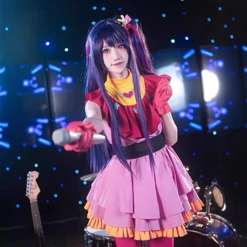 Oshi No Ko Hoshino Ai Cosplay Costume Anime Ruby Uniform Dress For Women Halloween Carnival Idol Stage Outfit Idol Live Wear
