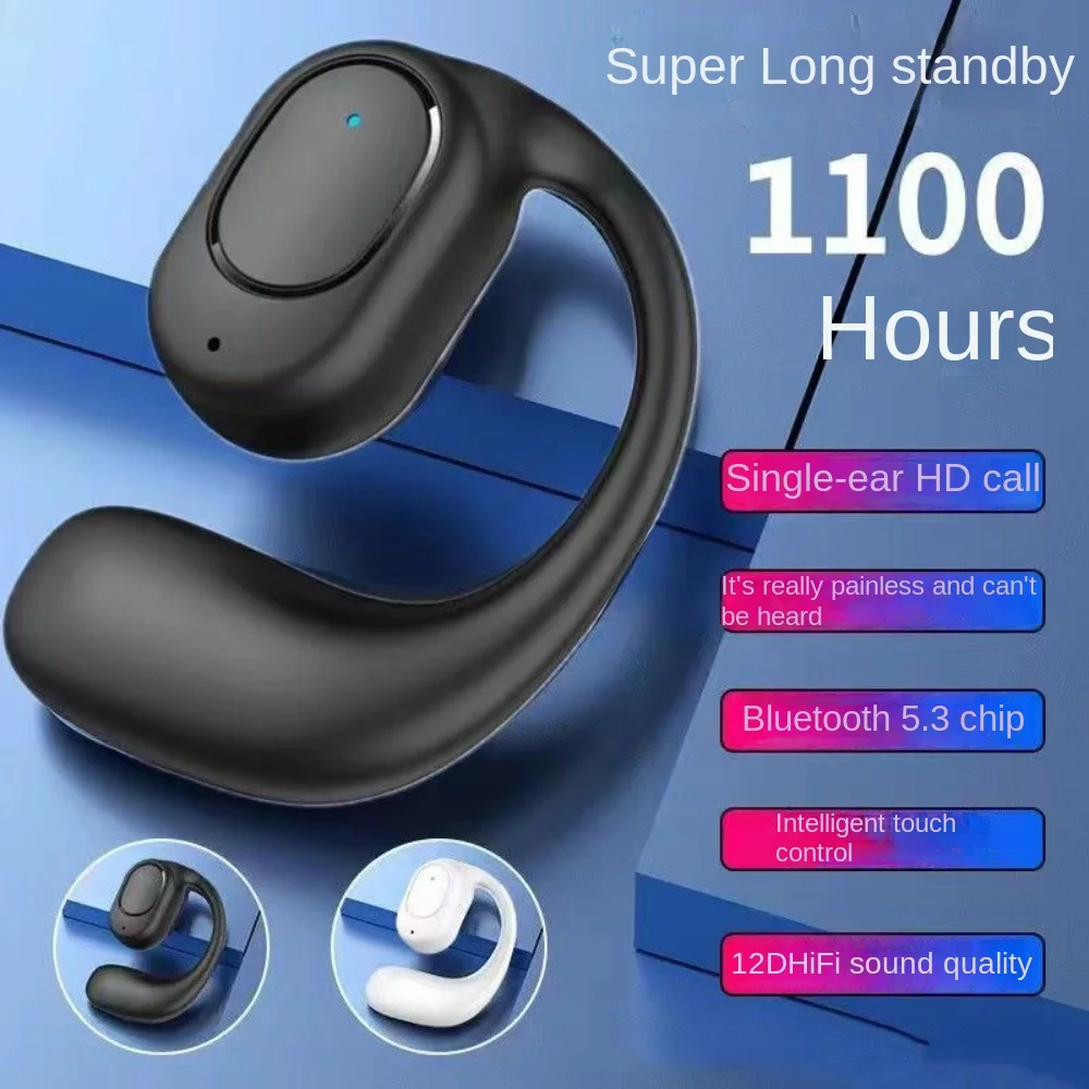 

Ear Hanging Type Bluetooth Earphone Not in Ear Bone Conduction Ear Hook Sports Headset Bluetooth 5.3 Anti Drop