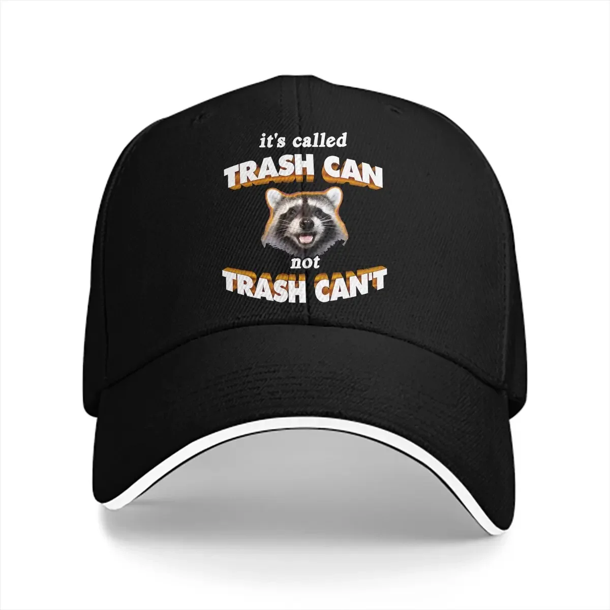 Meme Multicolor Hat Peaked Men's Cap It's Trash Can Not Trash Can't Wholesome Cute Raccoon Personalized Visor Protection Hats