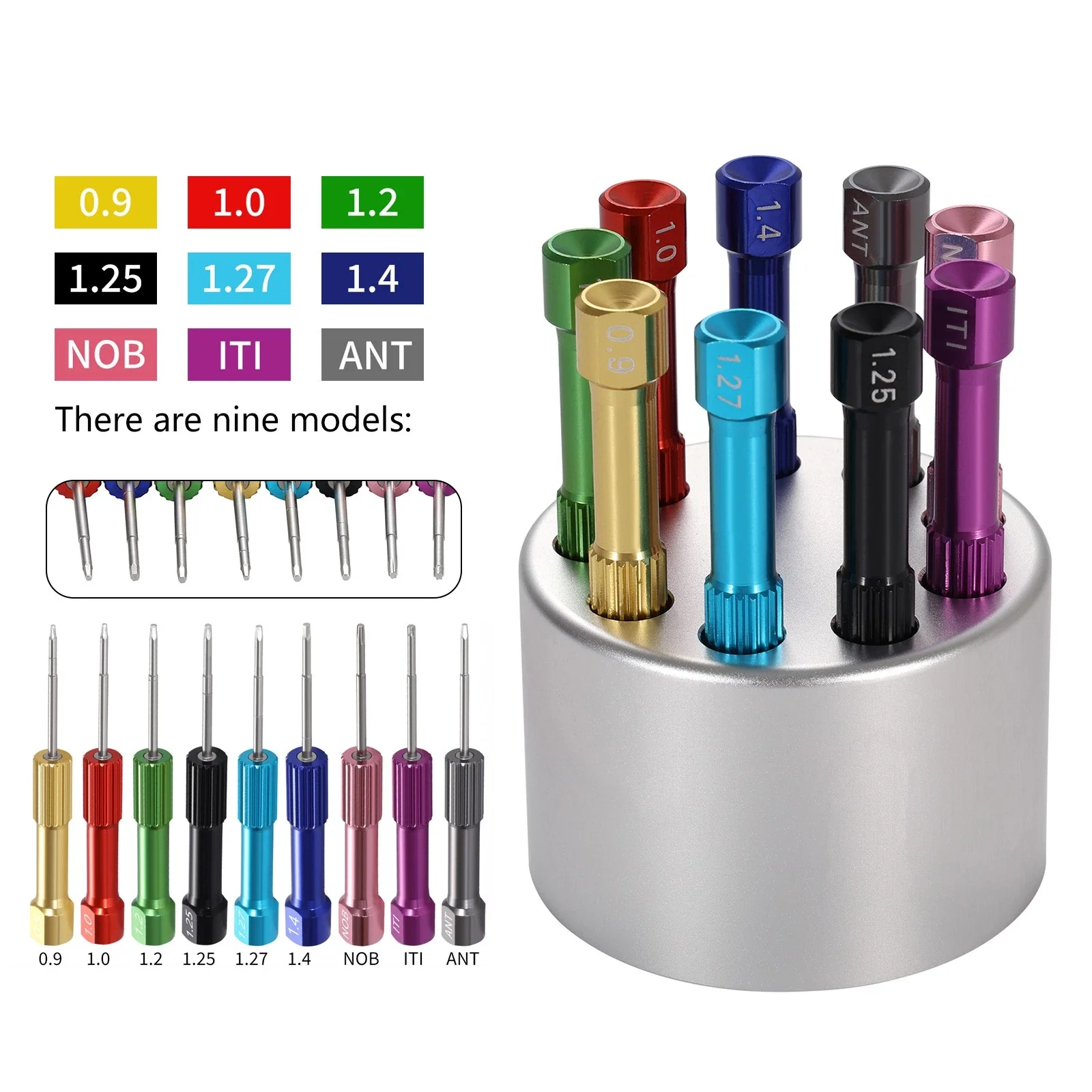 

9pc Dental Laboratory Stainless Steel Implant Screw Driver Tool Kit Screwdriver