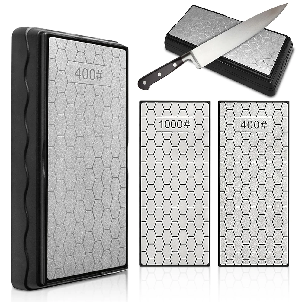 

Double-Side Base Diamond Sharpening Stone Whetstone Knife Kitchen Grit Chef Knife Grinding 400/600/1000/1200 Grit Sharpener Bars