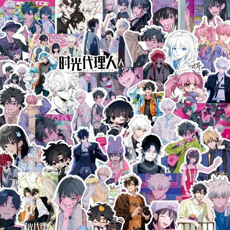 Link Click Sticker Charles Lucas Anime Peripheral Cute Cartoon Diy Phone Case Notebook Decal Pattern Waterproof Journal Sticker