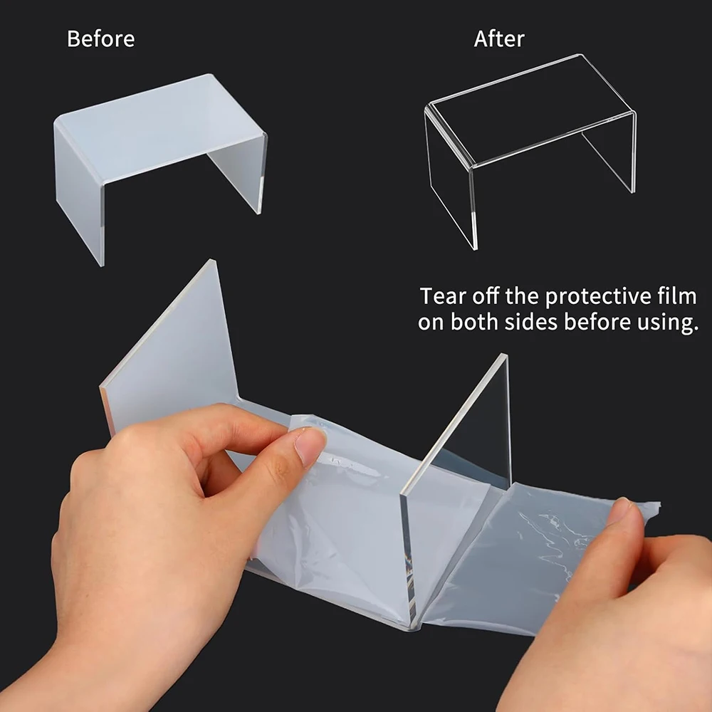 5 Pcs Acrylic Transparent Jewelry Bracelet Display Stand Organizer U Shape Perfume Holder Cupcake Rack Jewellery Organizer