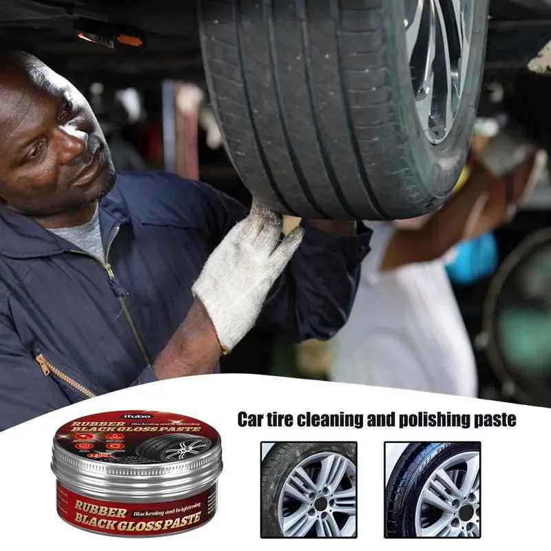 120g Car Tire Cleaning Coating Cleaner Paste Wheel Polishing Cream For Cars SUVs Motorcycles Auto Maintenance Accessories