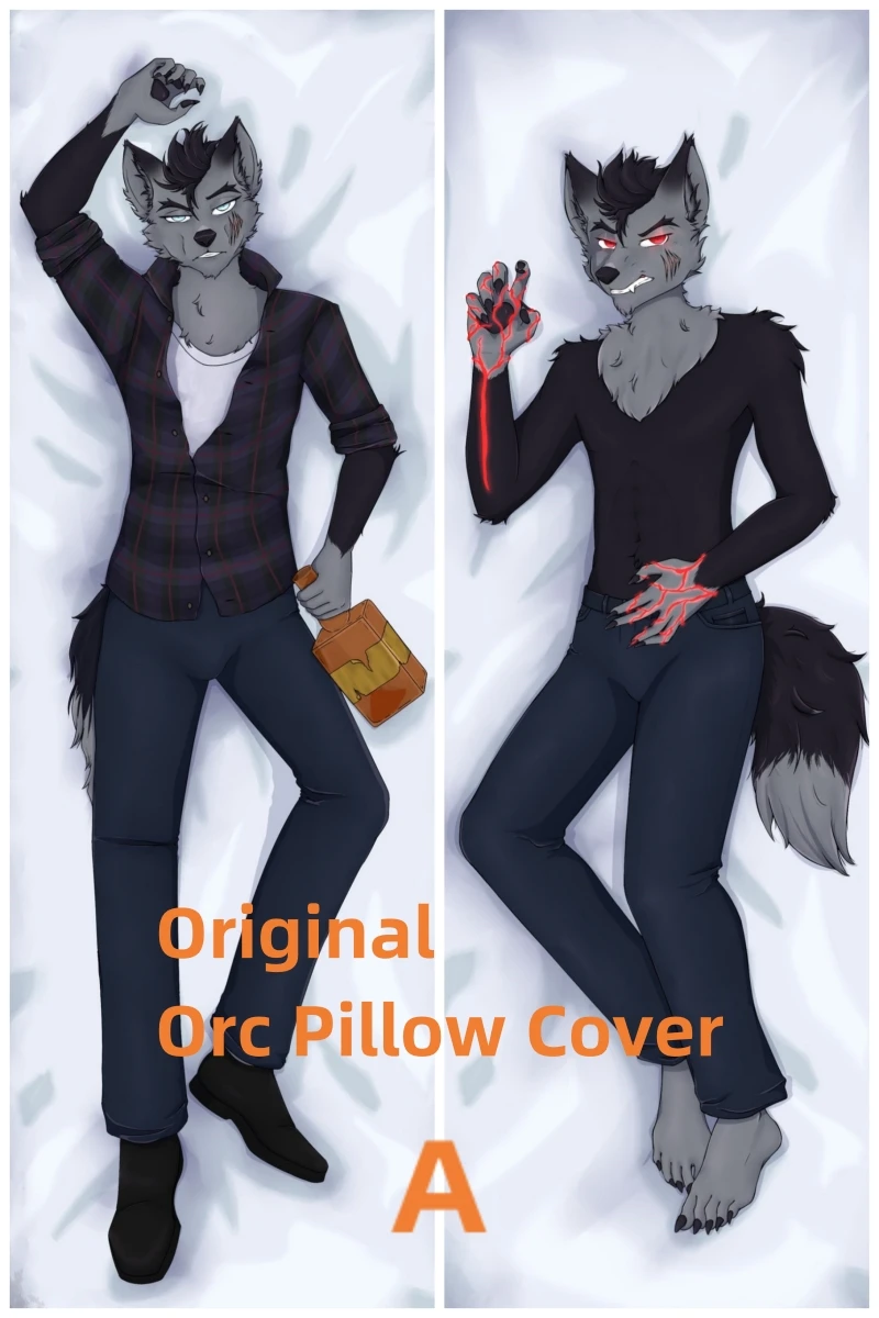 

Dakimakura Anime Pillow Case Original Animal Orcs Double-sided Print Of Life-size Body Pillowcase Gifts Can be Customized